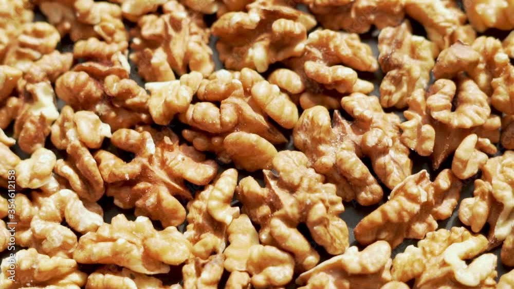 Fresh Healthy Walnuts After Cleaning, Rotation Fresh Healthy Walnuts After Cleaning, Rotation