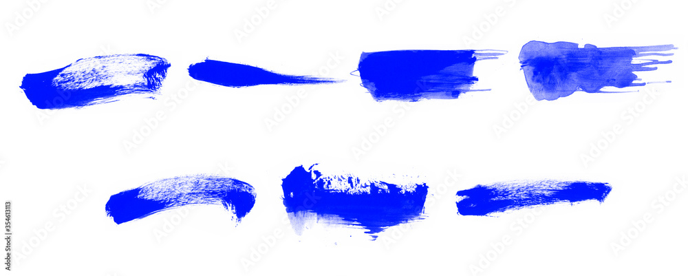 Vector illustration of a beautiful silhouette of a blue brushes for painting Vector illustration of a beautiful silhouette of a blue brushes for painting