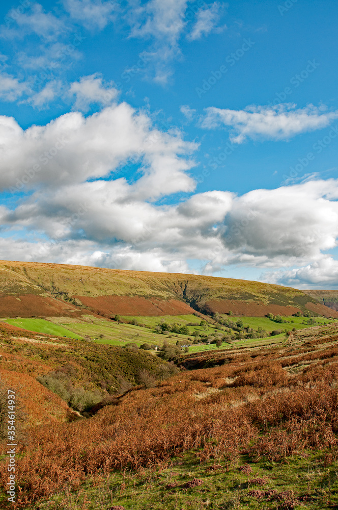 Autumn scenery in the Brecon beacons of Wales