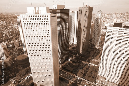 Photography Tokyo - Shinjuku city aerial view