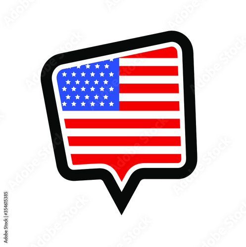 american flag button