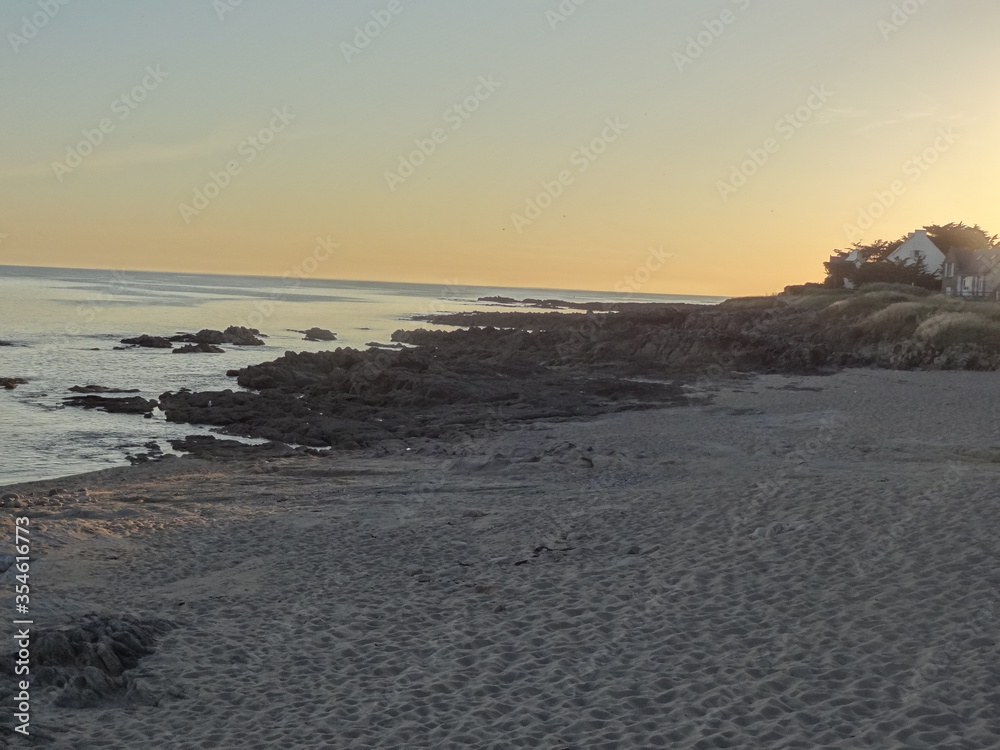 Plage de Port-Georges, Lieu-dit Lerat à Piriac-sur-mer, Loire-Atlantique, Pays de la Loire, France