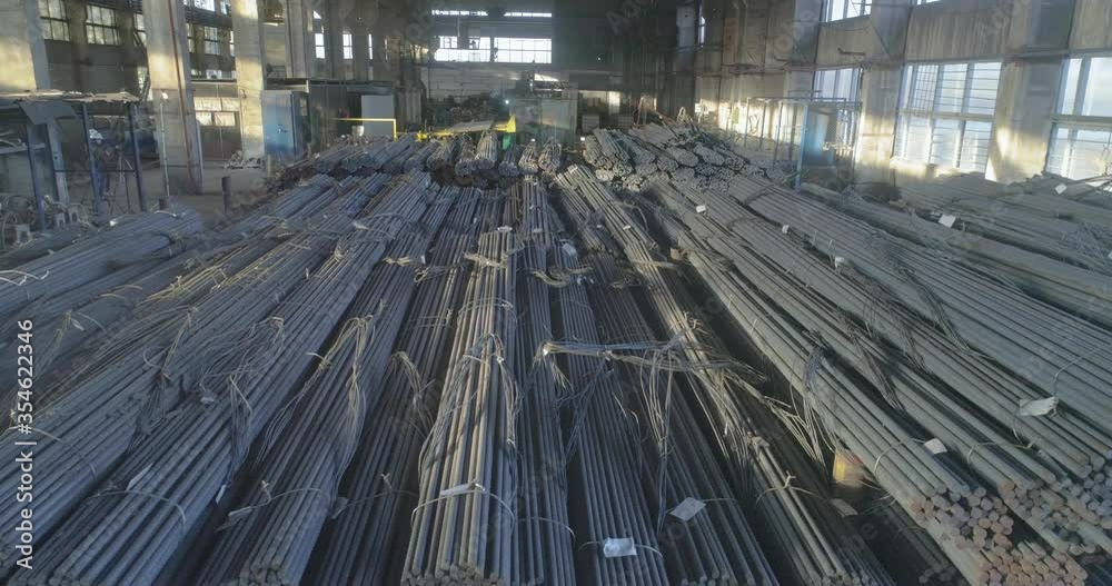 Round metal billets, Metal billets. Round billet metal pipes. Metal warehouse