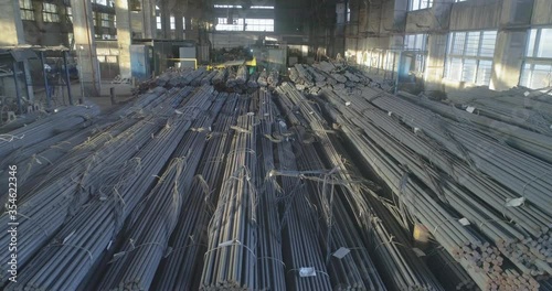 Round metal billets, Metal billets. Round billet metal pipes. Metal warehouse