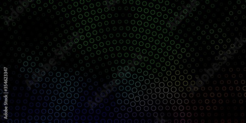 Dark Multicolor vector background with spots. Modern abstract illustration with colorful circle shapes. Pattern for wallpapers, curtains. © Guskova