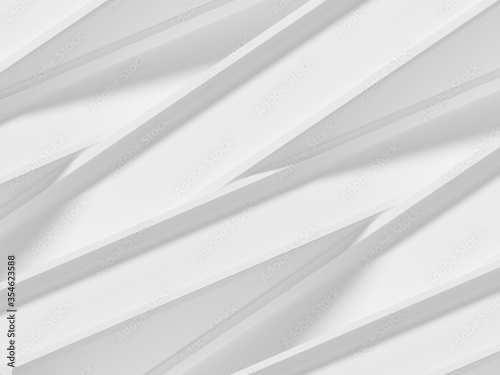Obraz premium Abstract white three dimensional background.