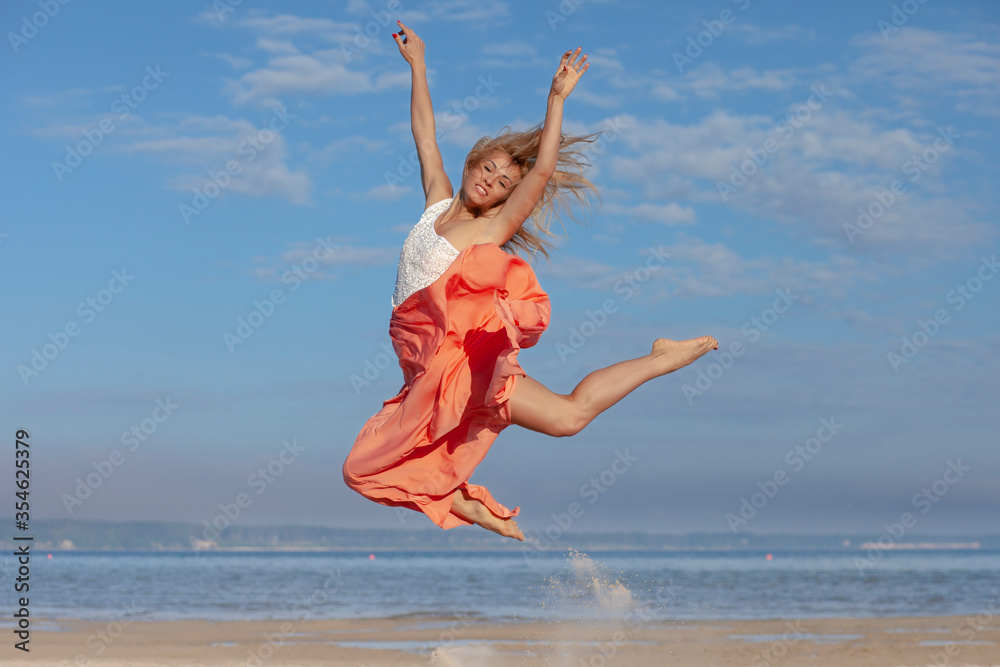 Beautiful woman enjoying summer outdoors