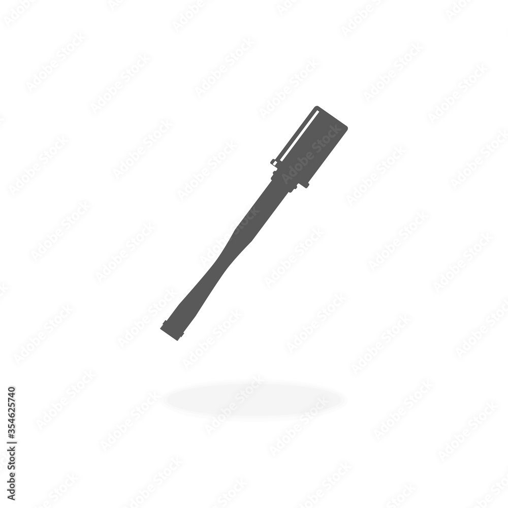 Hand Grenade Potato Masher German WWII Vector illustration Black