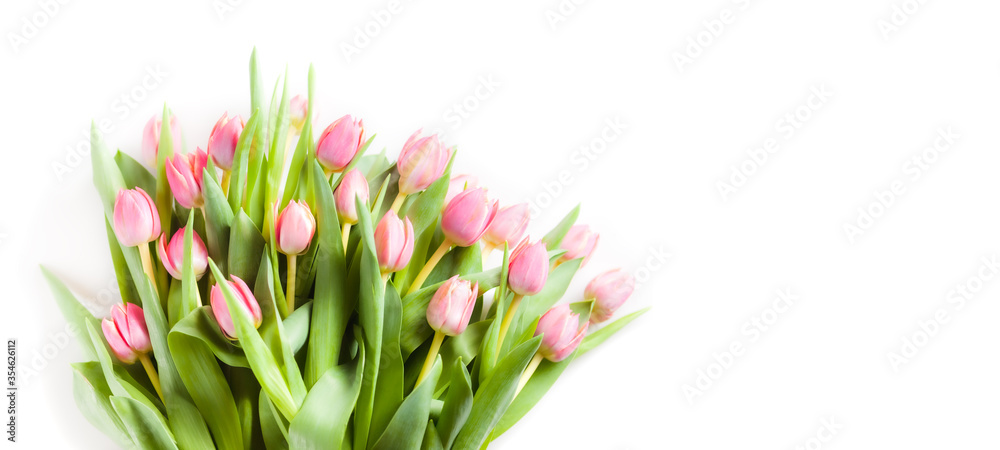 Bouquet of tulips on white background Bouquet of tulips on white background
