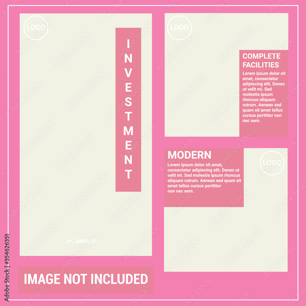 Fototapeta premium A simple Instagram social media template ready to use