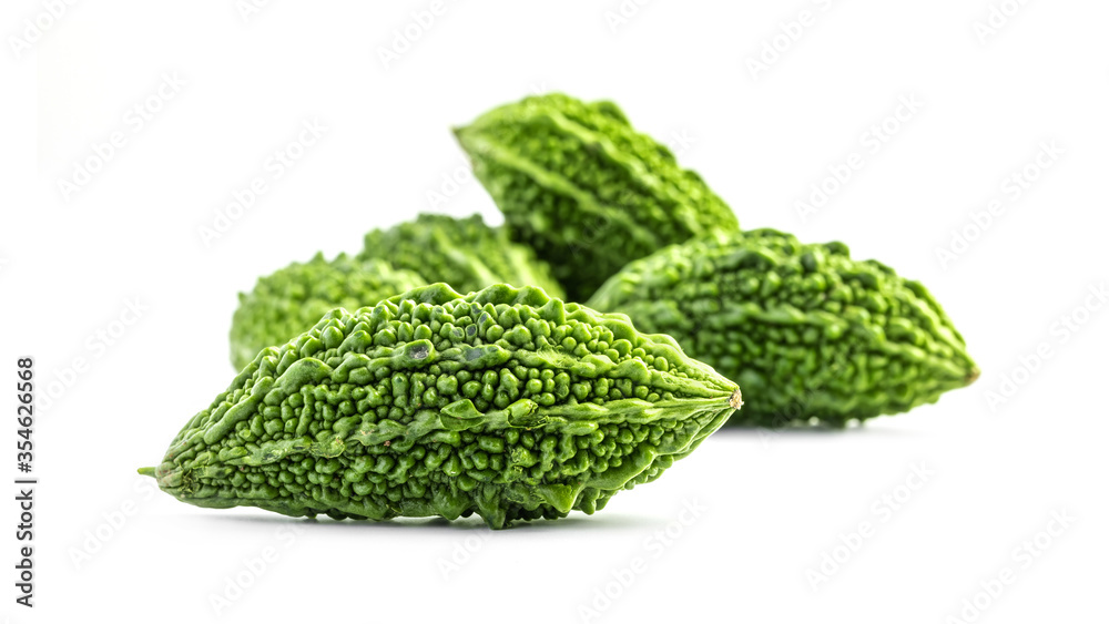 bitter gourd green herbal plant isolated on white background bitter gourd green herbal plant isolated on white background
