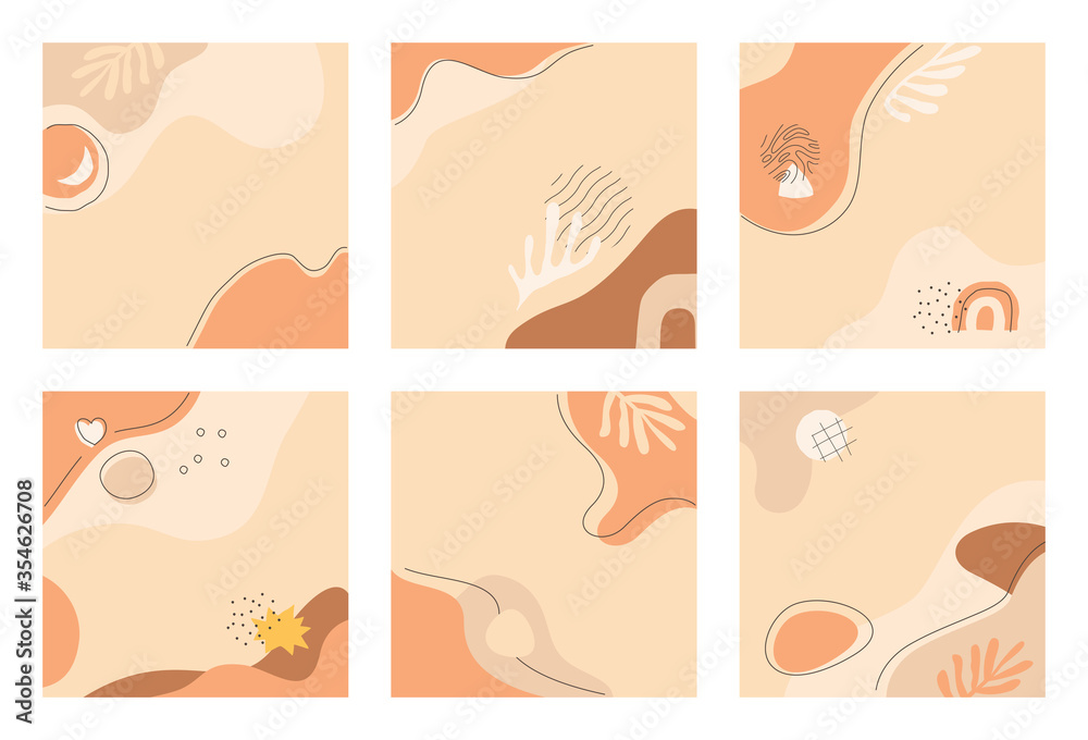 Square Backgrounds Set Square Backgrounds Set