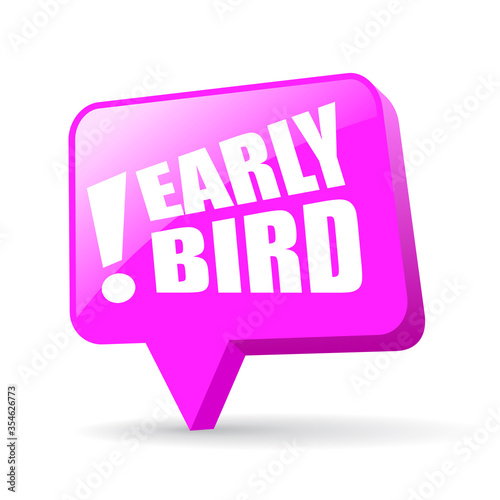 Early bird special offer pink icon