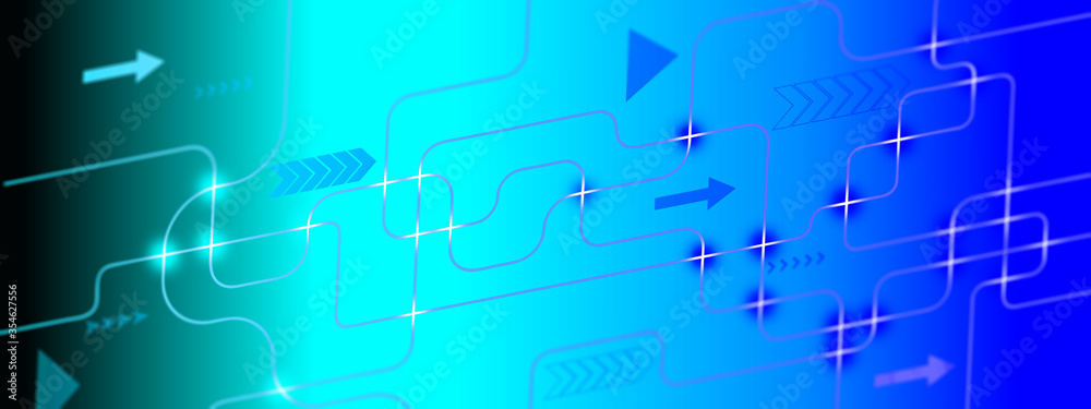 Obraz premium blue technology motion background 