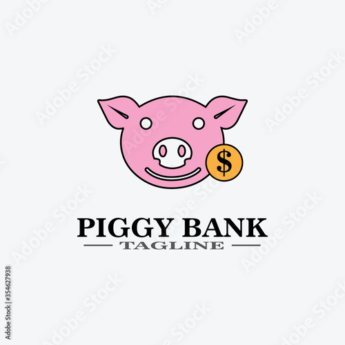 Cartoon pig Design illustration