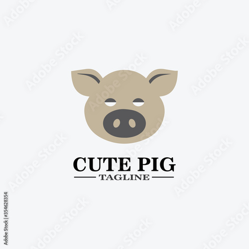 Cartoon pig Design illustration © Ony98