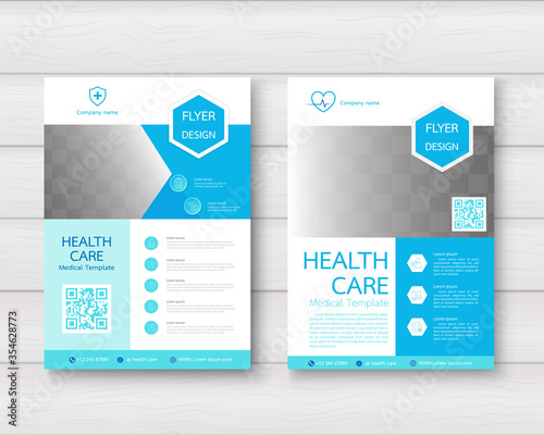 Set Medicine and science , annual report, flyer design templates design and flat icons.  healthcare, pharmacy presentation, document cover and and presentation vector illustration