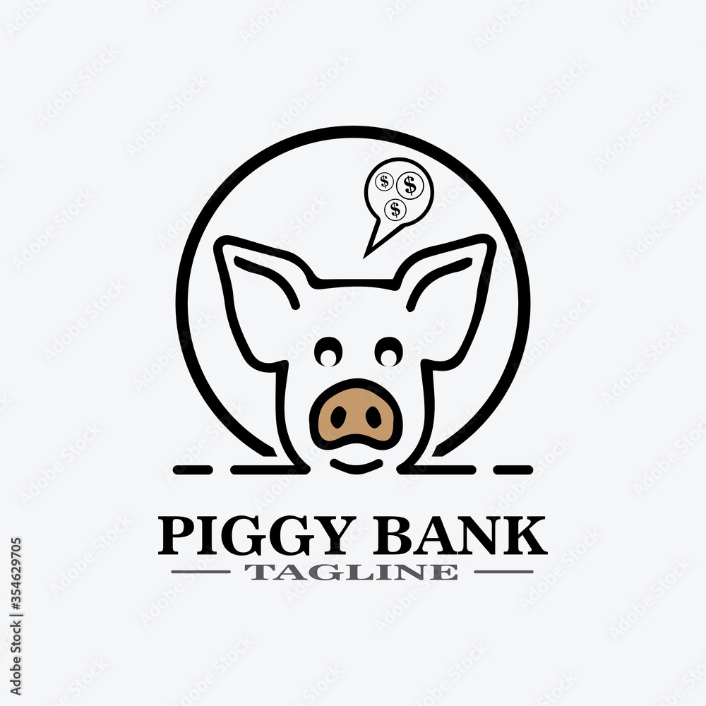 Cartoon pig Design illustration Cartoon pig Design illustration