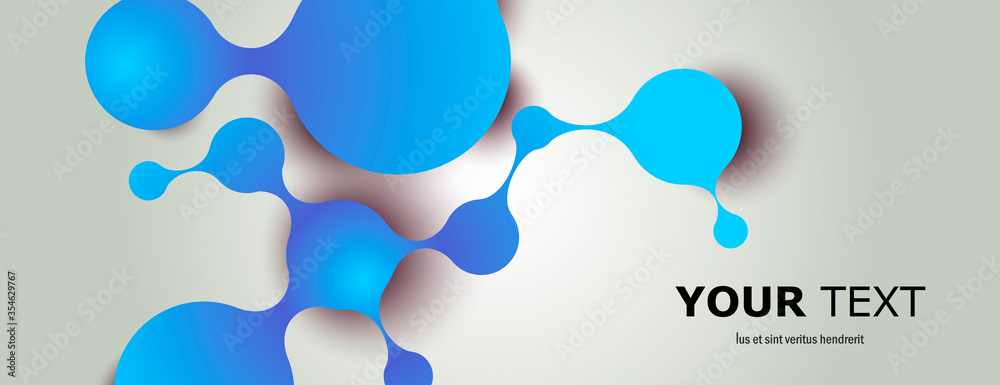 Abstract molecule structure for science research and technology background. Vector illustration