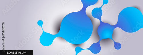 Abstract molecule structure for science research and technology background. Vector illustration