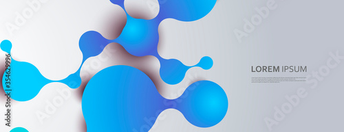 Vector illustration with connect abstract molecule