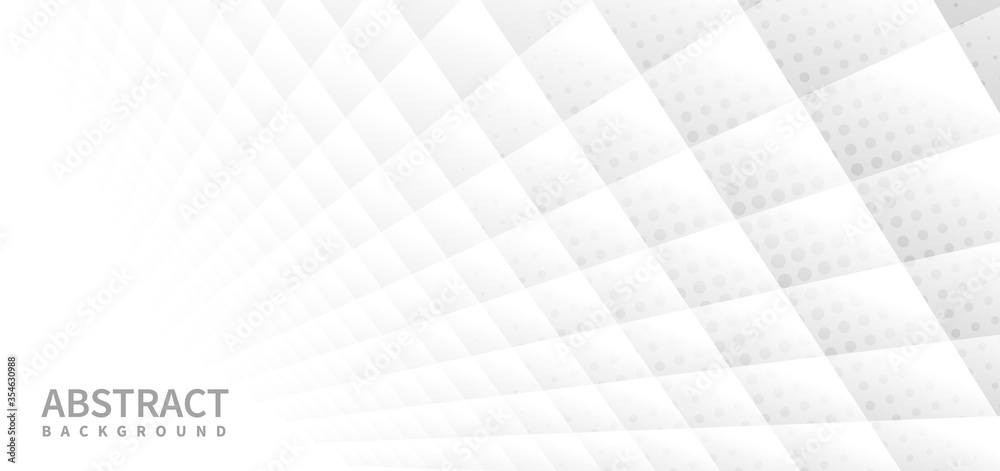 Obraz premium Abstract banner web white and gray geometric square pattern corporate design background.