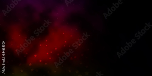 Dark Multicolor vector template with neon stars. Modern geometric abstract illustration with stars. Pattern for wrapping gifts.
