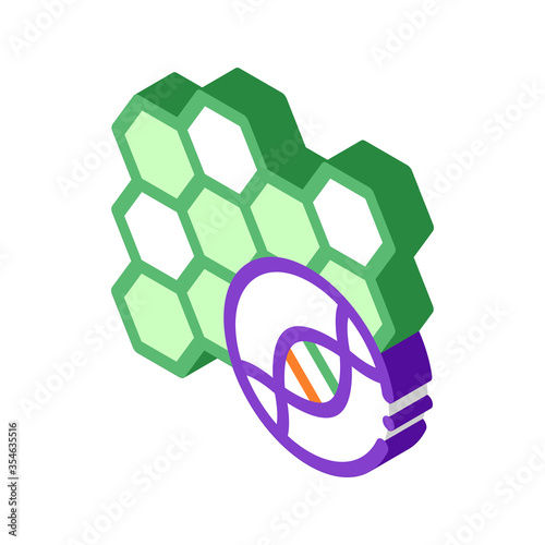 Molecular Nanobiotechnology Biomaterial vector isometric sign. color isolated symbol illustration