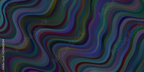 Dark Blue, Green vector background with wry lines.