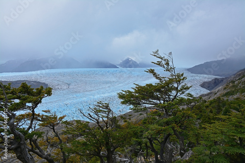 Glacier in the clouds