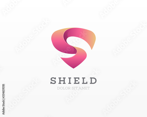 Shield letter s logo.