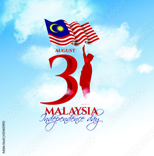 vector illustration. Malaysia Independence Day, the holiday of August 31. graphics for the design of posters, cards, brochures, flyers photo