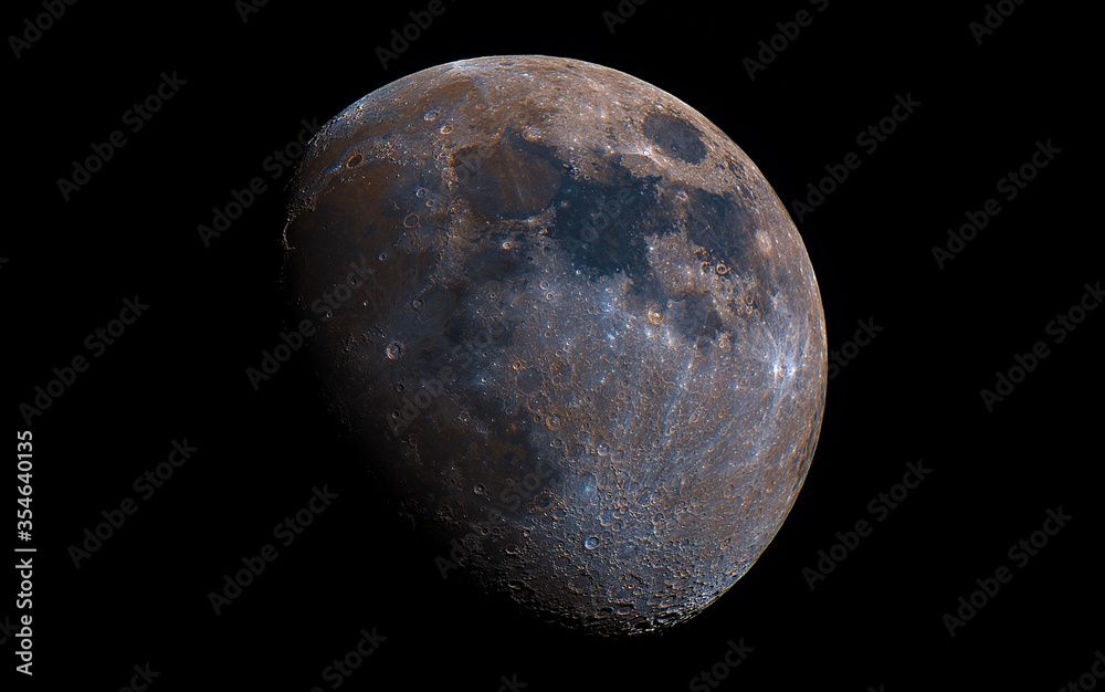 Moon in the dark sky Moon in the dark sky