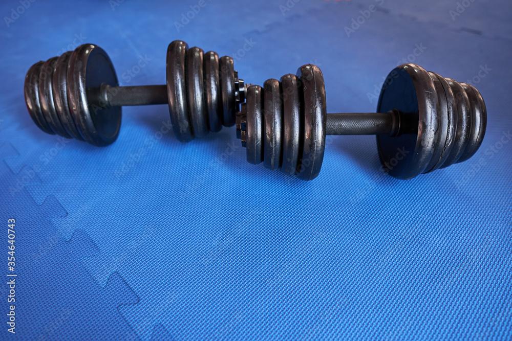 Dumbbells closeup Dumbbells closeup