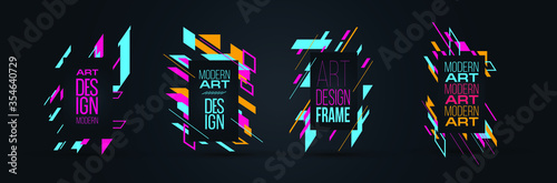 Vector frame Art graphics for hipsters .