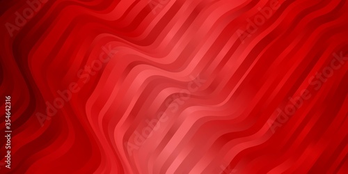 Light Red vector background with wry lines. Colorful illustration with curved lines. Pattern for websites, landing pages.