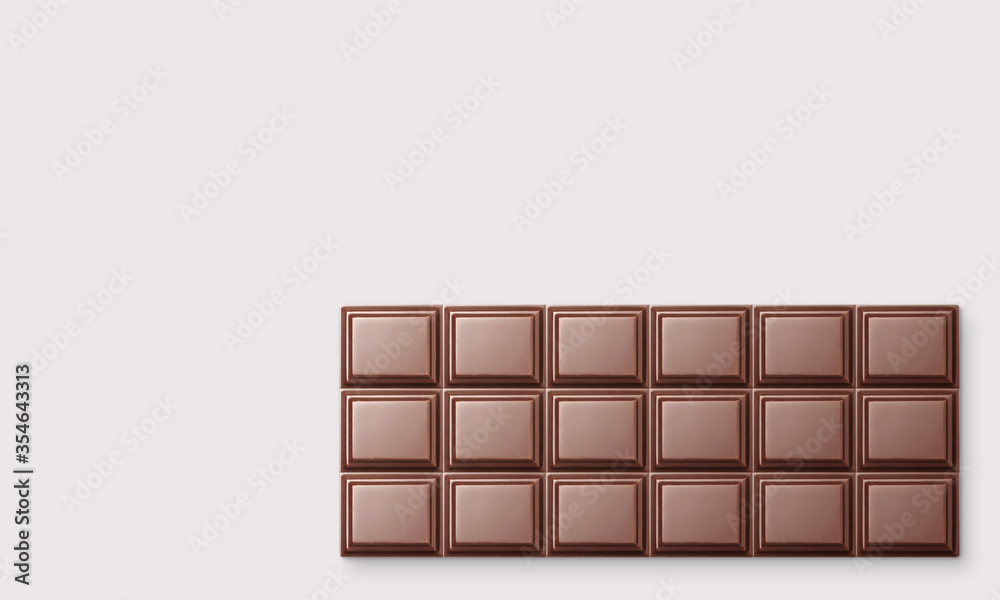Chocolate bar on a white background Chocolate bar on a white background