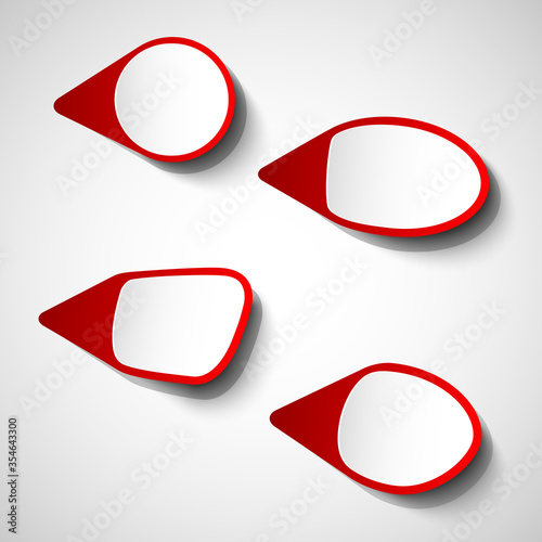 Free Download Web element atypical pointers stickers in red design - GFXLoad