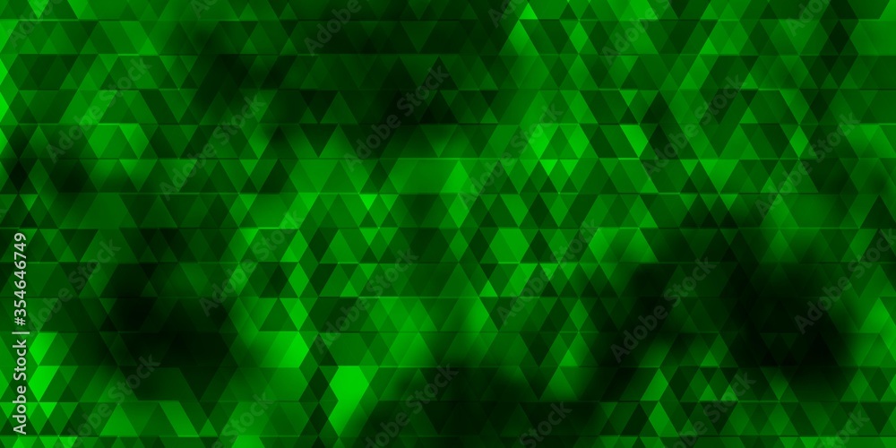 Light Green, Yellow vector background with lines, triangles.