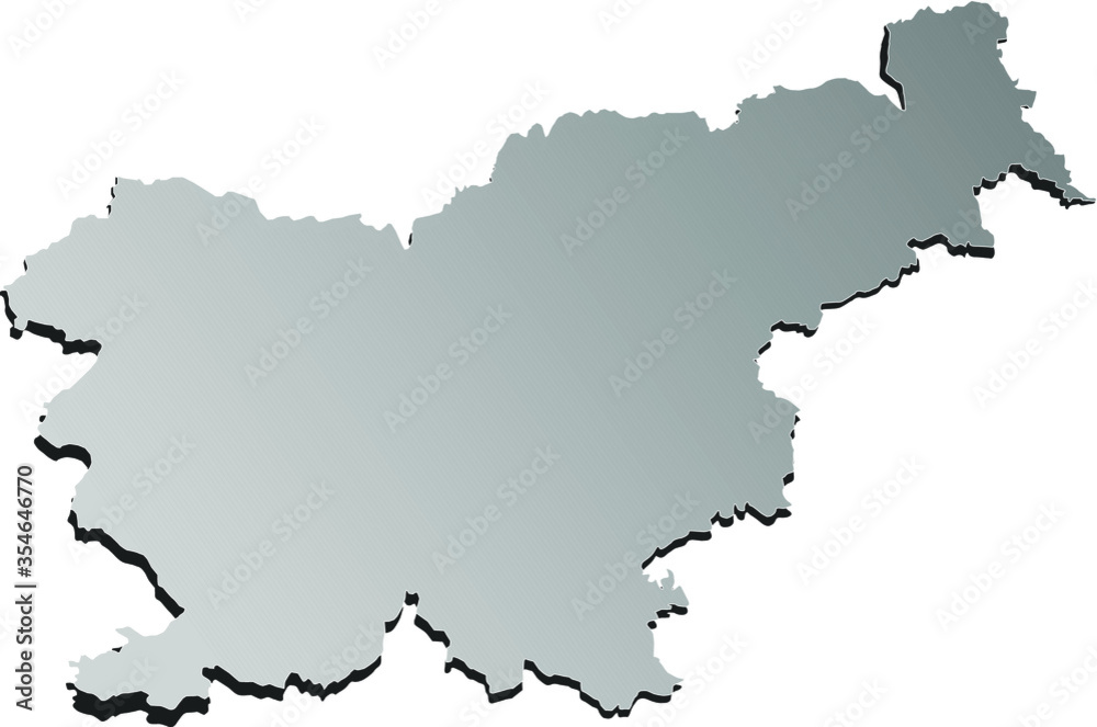 Naklejka premium High detailed vector map - Slovenia