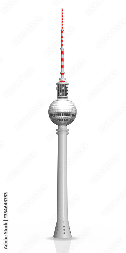 3d Berliner Fernsehturm, Telespargel, freigestellt 3d Berliner Fernsehturm, Telespargel, freigestellt