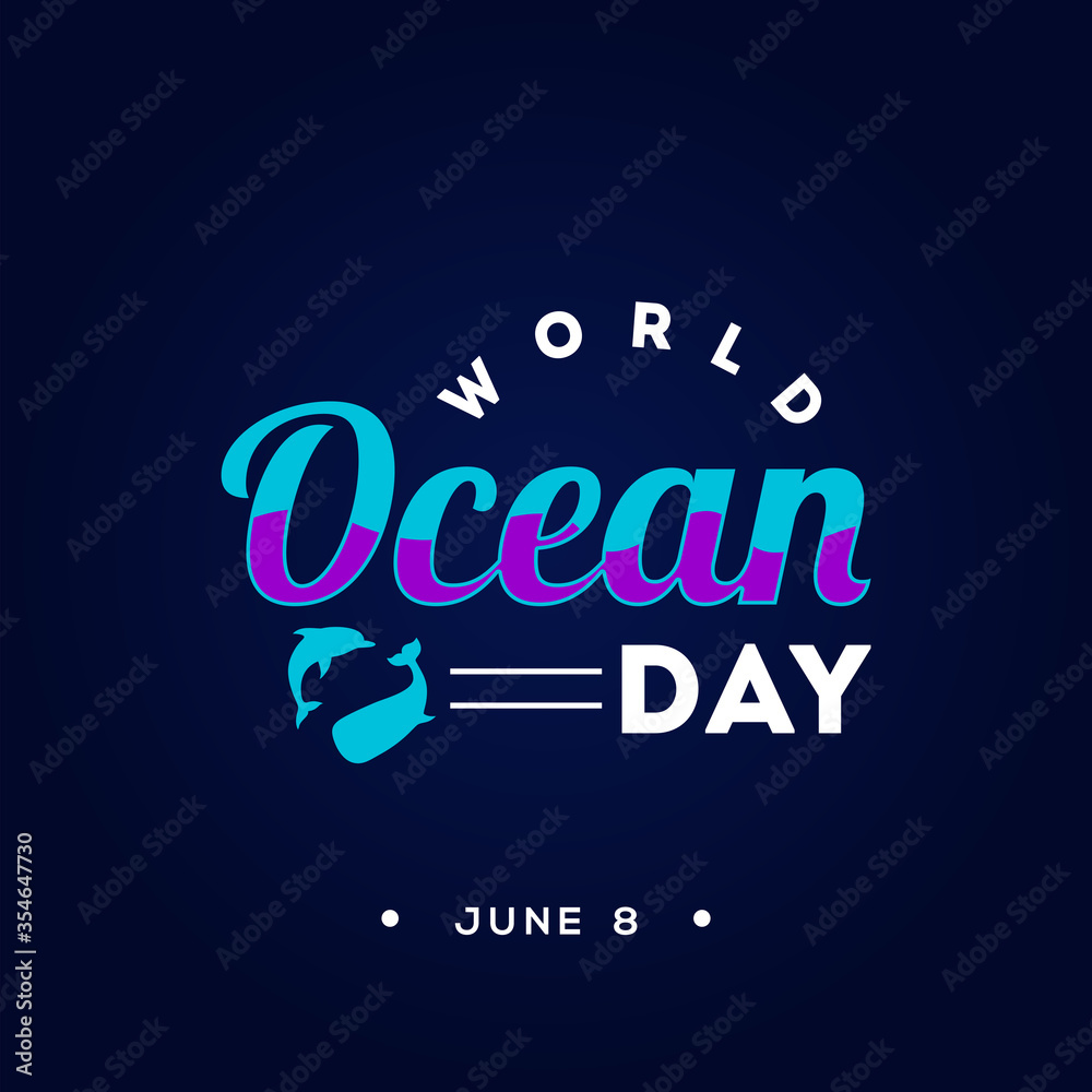 Happy World Ocean Day Vector Design Illustration For Celebrate Moment