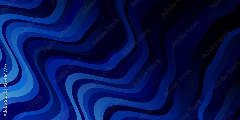 Dark BLUE vector backdrop with curves. Abstract gradient illustration with wry lines. Best design for your posters, banners. Dark BLUE vector backdrop with curves. Abstract gradient illustration with wry lines. Best design for your posters, banners.