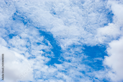 Beautiful blue sky and white clouds  sky background.