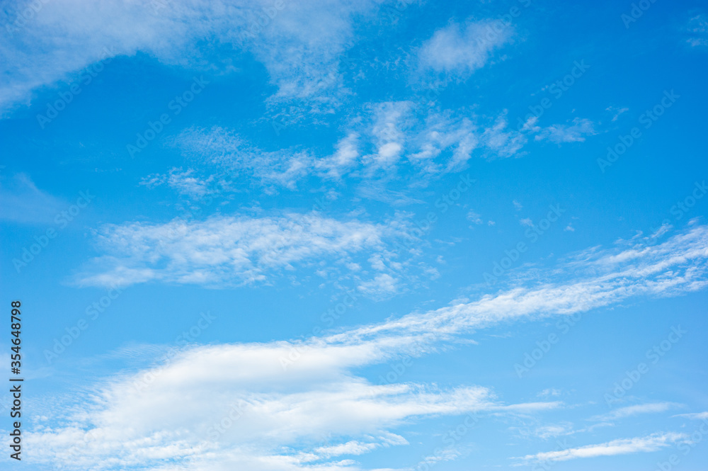 Fototapeta premium Beautiful blue sky and white clouds, sky background.
