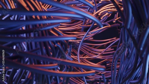 Abstract lines, 3d renderin...