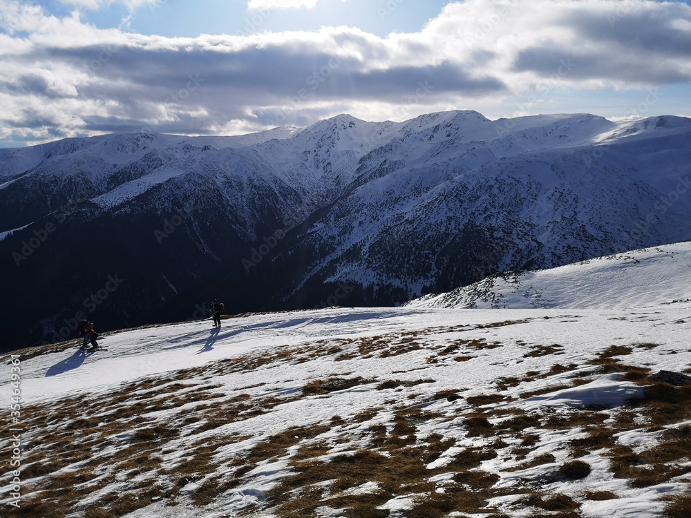 Fototapeta premium Amazing landscape in the mountains. Winter landscape.