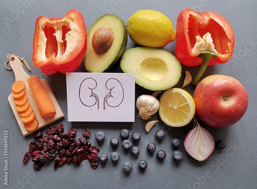 Canvas Print The best foods for kidneys health