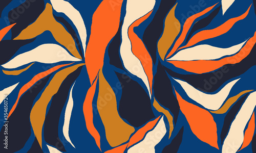 Hand drawn colorful abstract pattern. Creative collage contemporary seamless pattern. Fashionable template for design.