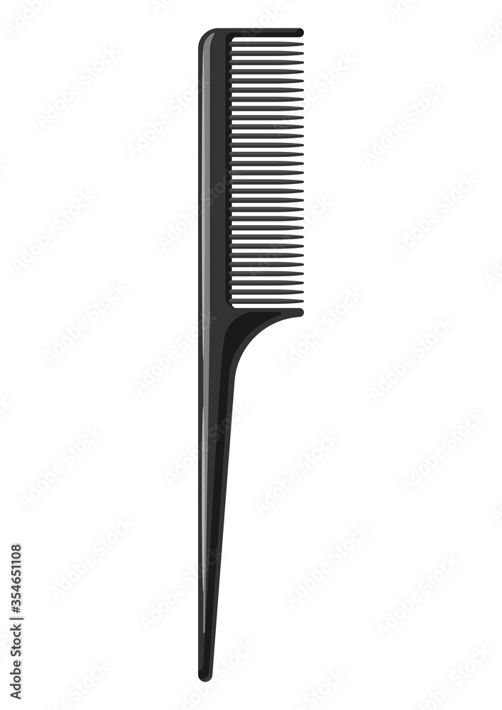 Barber illustration of professional hair comb.